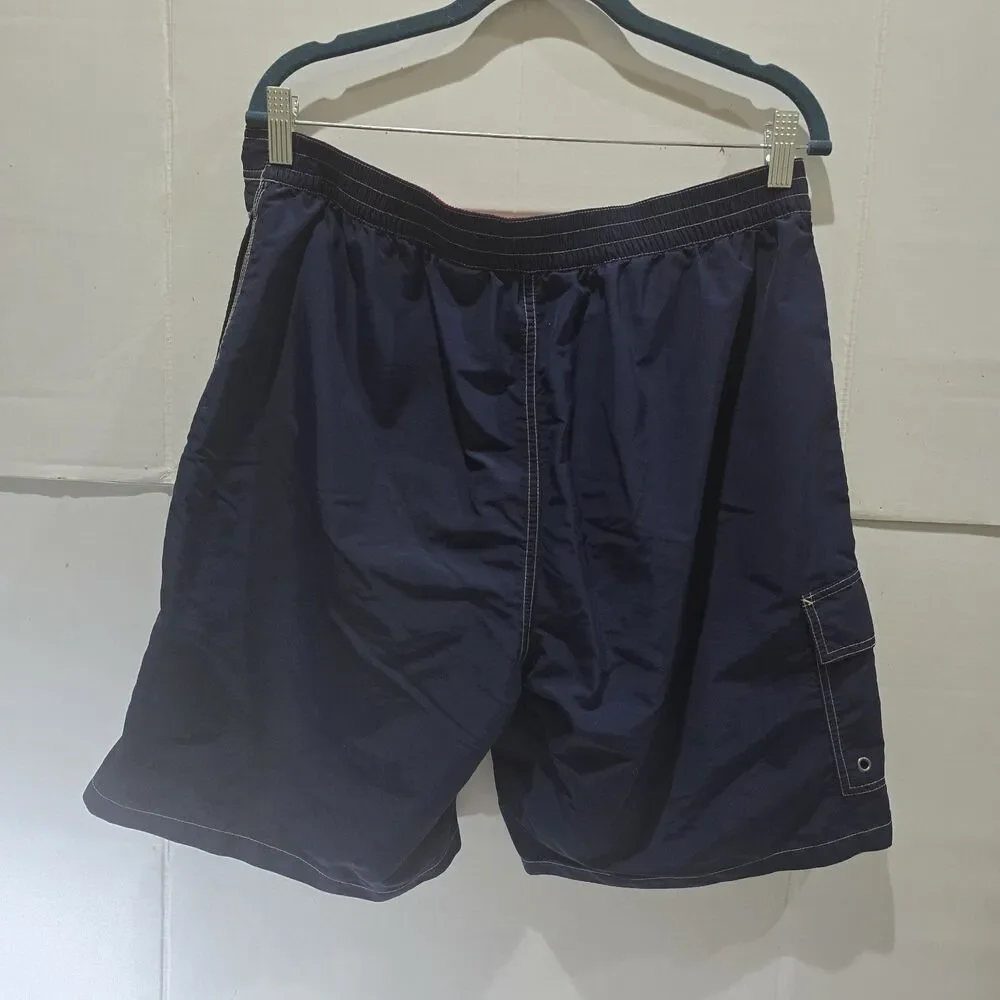 Polo by Ralph Lauren Swim Trunks Brief Liner Drawstring Pockets Mens XL Navy.